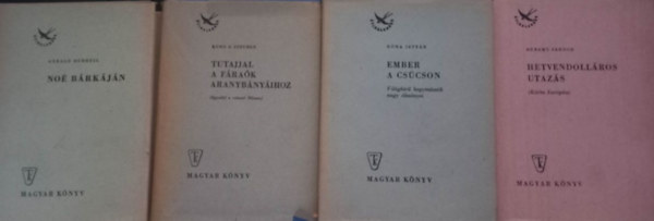 tikaladnok knyvcsomag (4 darab) No brkja, Tutajjal a frak aranybnyihoz, Ember a cscson, Hetvendollros utazs