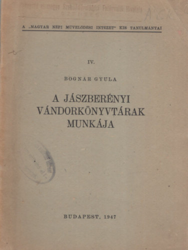 A J�szber�nyi v�ndork�nyvt�rak munk�ja