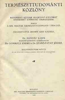 DR. ilosvay-Dr. Gombocz-Szab - Termszettudomnyi kzlny 1933