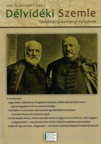 Délvidéki Szemle- Történettudományi folyóirat 2016. III. évfolyam 1. szám