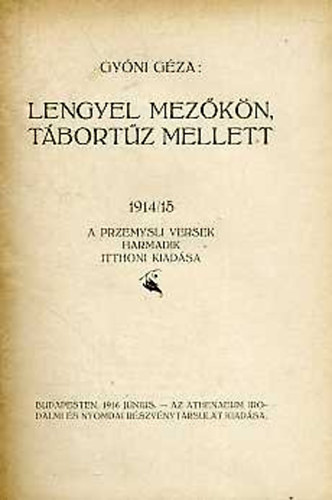 Gy�ni G�za - Lengyel mez�k�n, t�bort�z mellett 1914/15