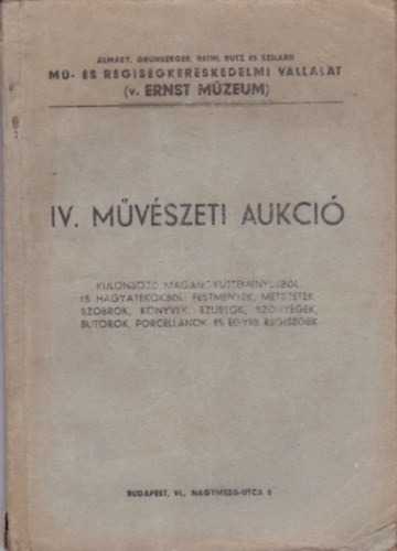 IV. Mvszeti Aukci - (ERNST MZEUM)