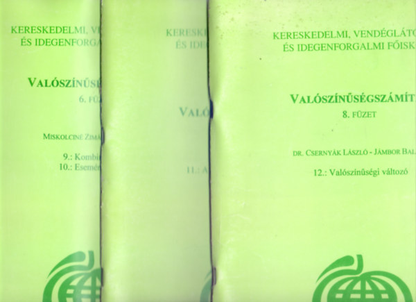 Miskolcin Zimnyi Krisztina - Lrincz Sndor - Dr. Csernyk Lszl-Jmbor Balzs - Valsznsgszmts 6. fzet + 7. fzet + 8. fzet (3 m) /Gazdasgi Matematika/
