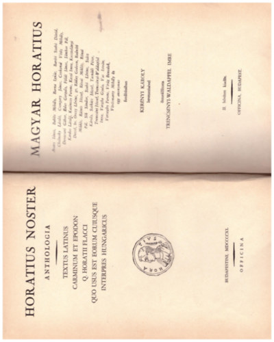 Officina - Horatius noster - magyar horatius