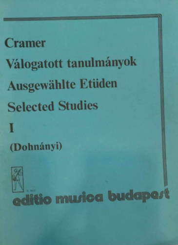 J. B. Cramer, Ern� Dohn�nyi - V�LOGATOTT TANULM�NYOK I.  Z 3015