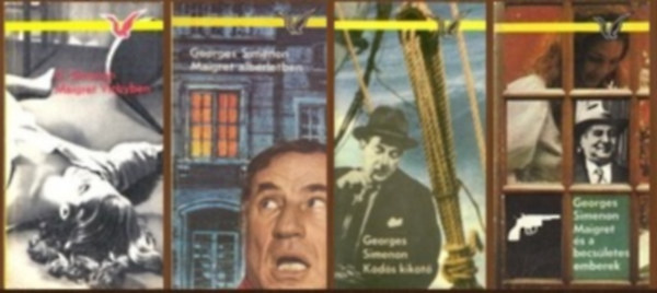 Georges Simenon - 4 db-os könyvcsomag: Maigret Vichyben + Maigret albérletben + Ködös kikötő + Maigret és a becsületes emberek