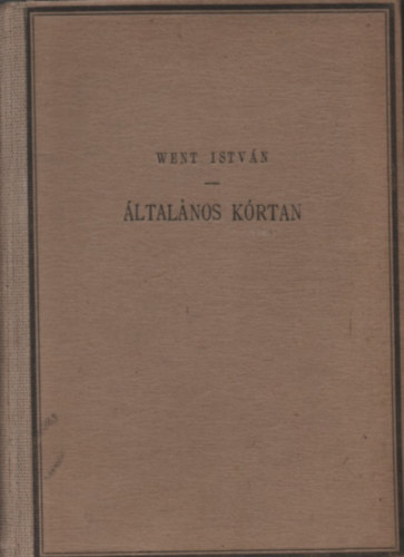 Went; Preisz; S�ntha - �ltal�nos k�rtan