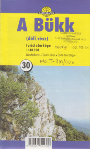 A Bkk turistatrkpe 1:40 000 (dli rsz)