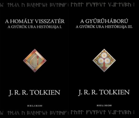 J. R. R. Tolkien, John Ronald Reuel Tolkien - 2 db regny A Gyrk Ura histrija sorozatbl: A homly visszatr - A Gyrk Ura histrija I. + A Gyrhbor - A Gyrk Ura histrija III. (sszesen 2 m)