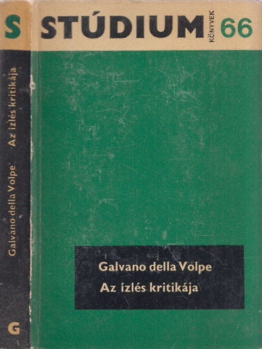Galvano della Volpe - Az ízlés kritikája