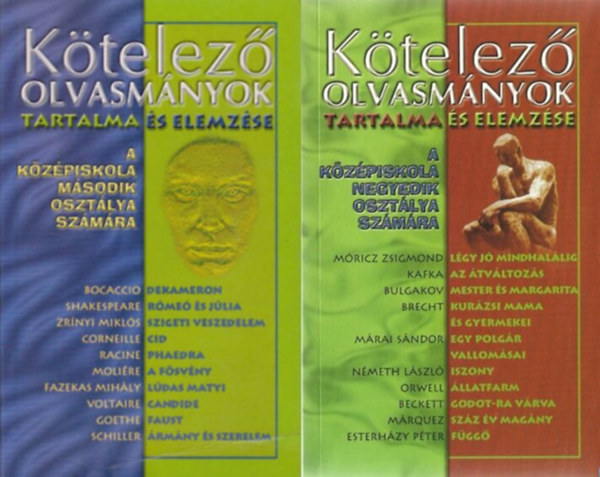 Elekes Szentgotai Blanka - Ktelez olvasmnyok tartalma s elemzse a kzpiskola msodik osztlya szmra + ...harmadik osztlya szmra + ...negyedik osztlya szmra (3 ktet)