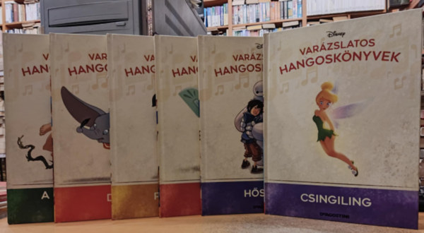 Walt Disney, DeAgostini - 6 db Varzslatos hangosknyvek: 3.: A dzsungel knyve; 5.: Dumbo; 12.: Pinokki; 20.: L'ecs; 59.: Hs6os; 80.: Csingiling