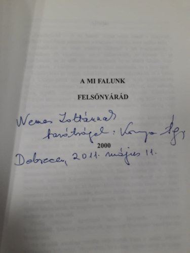 Kornyn Szoboszlay gnes - A mi falunk Fels Nyrd