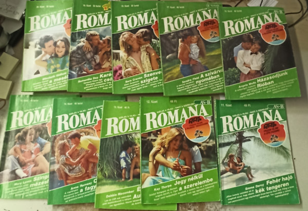 Emma Darcy, Kay Thorpe, Debbie Macomber - 10 db Romana magazin 11-20. fzet (Fehr haj kk tengeren-Jegy nlkl a szerelembe-denkert Ausztrliban-Cskolj meg a fagyngy alatt!....)