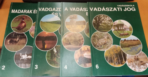 Heltay Istvn - 4 db Vadsziskola: 2.: Madarak s emlsk + 3.: Vadgazdlkods s vadszat + 4.: A vadszat eszkzei + 6.: Vadszati jog