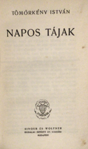 Tmrkny Istvn - Napos tjak