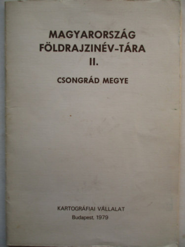 Magyarorszg fldrajzinv-tra II. Csongrd megye