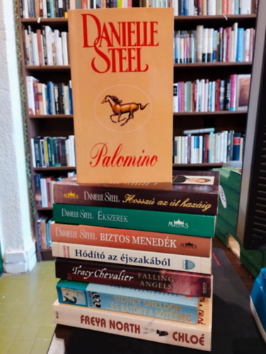 Freya North, Sidney Sheldon, Tracy Chevalier, Heather Graham, Danielle Steel - Romantikus knyvcsomag 8 db-os KNYVMENT AJNLAT: Chlo, ...s rtrt a sttsg, Falling Angels(angol), Hdt az jszakbl, Biztos menedk, Hossz az t hazig, kszerek, Palomino