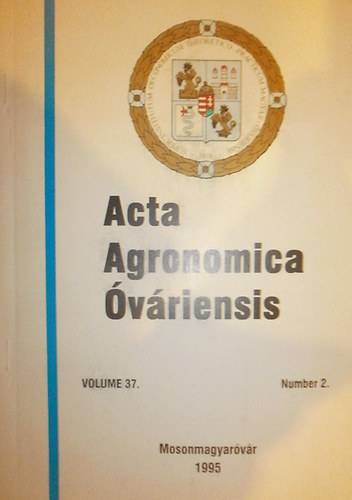 Szalka va (szerk.) - Acta Agronomica vriensis Volume 37. Number 2.