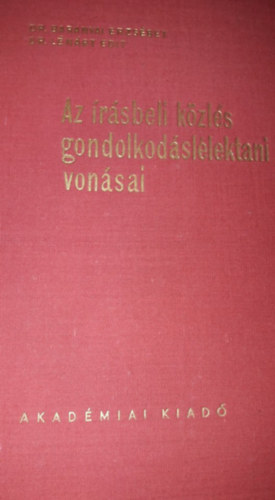 Dr. Baranyai E.-Dr. Lnrd E. - Az rsbeli kzls gondolkodsllektani vonsai (tanulmnyok)
