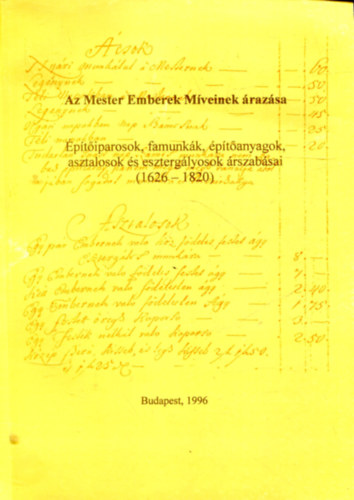 A mester emberek míveinek árazása