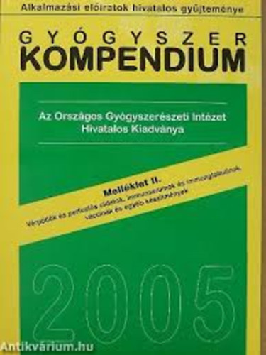 Gy�gyszer Kompendium 2005. Mell�klet I.