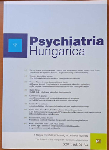 T�nyi Tam�s - Psychiatria Hungarica XXVIII. �vf. 2013/4
