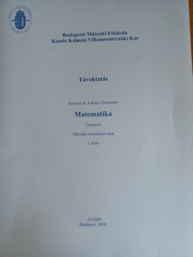 Srtern dr. Lukcs Zsuzsanna - Tvoktats - Matematika