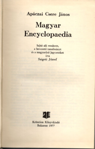 Apáczai Csere János - Magyar encyclopaedia