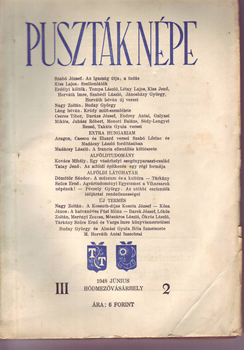 Galyasi Mikls (szerk.) - Pusztk npe III./2. - 1948 jnius