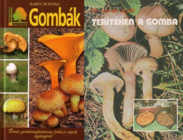 Dr. L�vai Judit, Karin Montag - 2 db k�nyv gomb�szoknak: Gomb�k - Pontos gombameghat�roz�s fot�k �s rajzok seg�ts�g�vel + Ter�t�ken a gomba