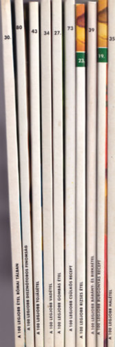 Több szerző - 10 db 100 legjobb szakácskönyv: Étel római tálban, Disznótoros finomság, Tojásétel, Vadétel, Gombás étel, Csülkös recept, Rizses étel, Bárány és birkaétel, Burgonyás recept, halétel.