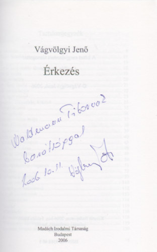 Vgvlgyi Jen - rkezs