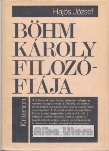 Hajs Jzsef - Bhm Kroly filozfija