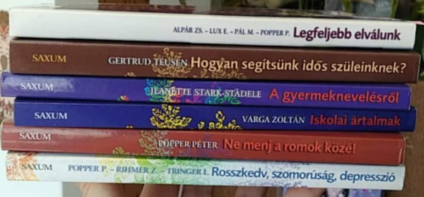Popper Pter, Varga Zoltn, Jeanette Stark-Stdele, Gertrud Teusen, Lux Elvira - 6 db os KNYVMENT AJNLAT, pszicholgia: Rosszkedv, szomorsg, depresszi+ Ne menj a romok kz!+ Iskolai rtalmak+ A gyermeknevelsrl iskolskorig+ Hogyan segtsnk ids szleinknek?+ Legfeljebb elvlunk