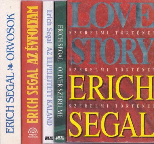 Erich Segal knyvcsomag: 5 ktet:Szerelmi trtnet + Oliver szerelme + Az elfelejtett kaland + Az vfolyam + Orvosok