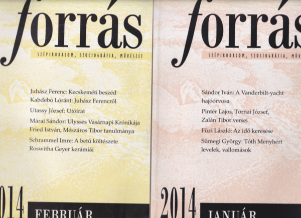 F�zi L�szl� (szerk.), Buda Ferenc (szerk.) - Forr�s 2014 janu�r, febru�r, m�rcius ( 3 db )