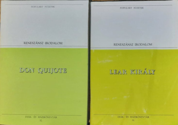 Miguel de Cervantes, Shakespeare William - 2 db Populart fzetek : Don Quijote + Lear kirly