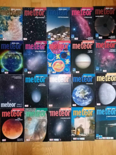 (20 db) Meteor - Magyar Csillagászati Egyesület folyóirat: A telihold színei / HUDF infravörösben / A HAT-net Arizónában / A Kalifornia-köd / Leonida-tűzgömb / Solar Dynamics Observatory / A nagy Magellán-felhő / Az égboltfényezők / A
