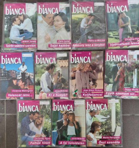...s mg sokan msok - (11 db) Bianca Romantikus knyvcsomag: Szrba szkkent szerelem / Sajt kezbe / Aszzony lesz a lnybl / Trlmetszett felesg / Felhk fltt / Velenct ltni... / Ki a huny? / Keljfeljancsi / Egyik szemem sr / A fal tloldaln
