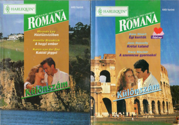 Anne Stuart, Jane Donnelly, Tracy Sinclair - 4 db Romana klnszm: 1998. vf. 1-4. sz. ( teljes )