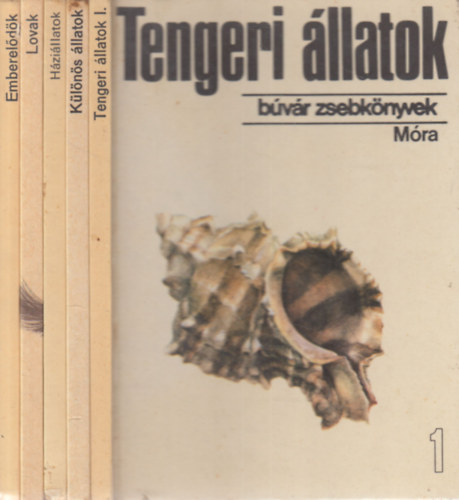 5 db. Bvr zsebknyvek (Tengeri llatok 1. + Klns llatok + Hzillatok + Lovak + Embereldk)