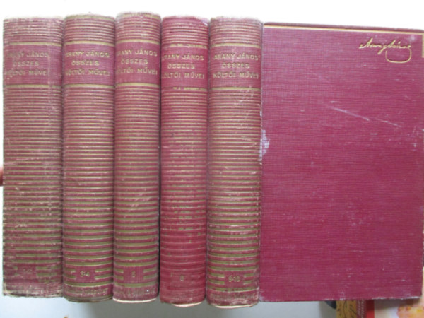 Arany János - Arany János összes költői művei 1-2. 3-4. 5. 8. 9-10. kötetek (5 db)