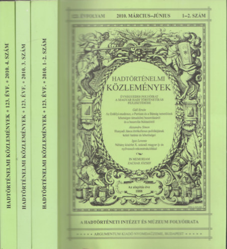 Hausner Gábor (szerk.) - Hadtörténelmi Közlemények 123.évf/1-4. (3 kötetben)