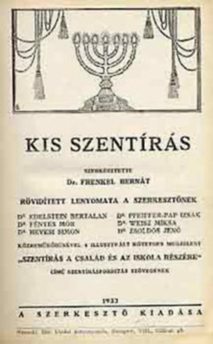 Frenkel Bernt dr. - Kis szentrs