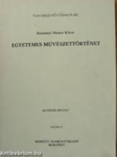 Baskain Dienes Klra - Egyetemes mvszettrtnet
