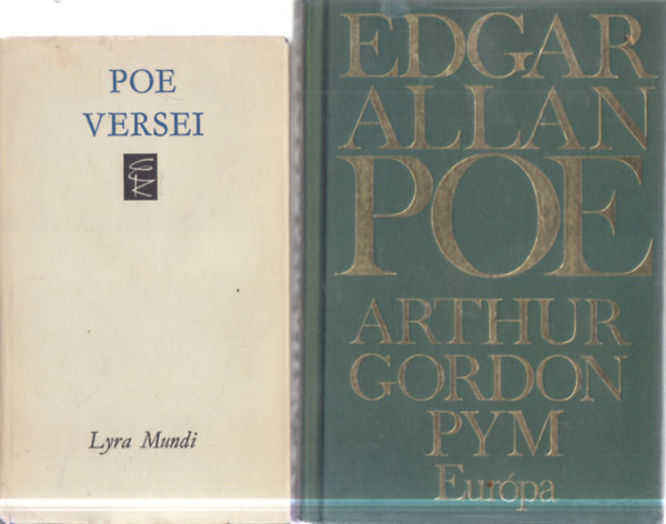 2 db. Edgar Allan Poe kötet (Poe versei (Lyra Mundi) + Arthur Gordon Pym)