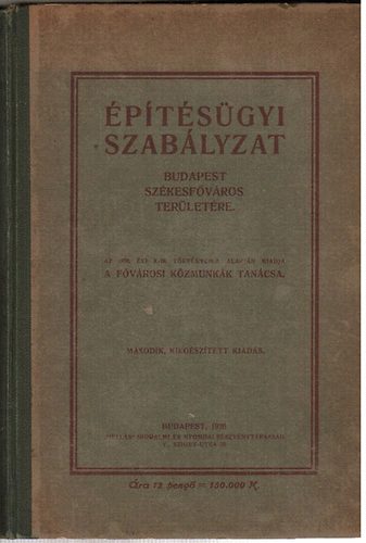 Budapest - ptsgyi szablyzat Budapest szkesfvros terletre