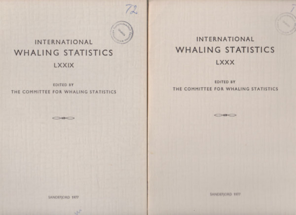 6 db International Whaling Statistics fzet
