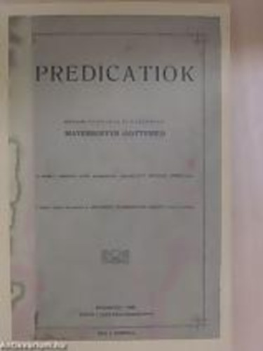 Mayerhoffer Gottfried - Predicatiok